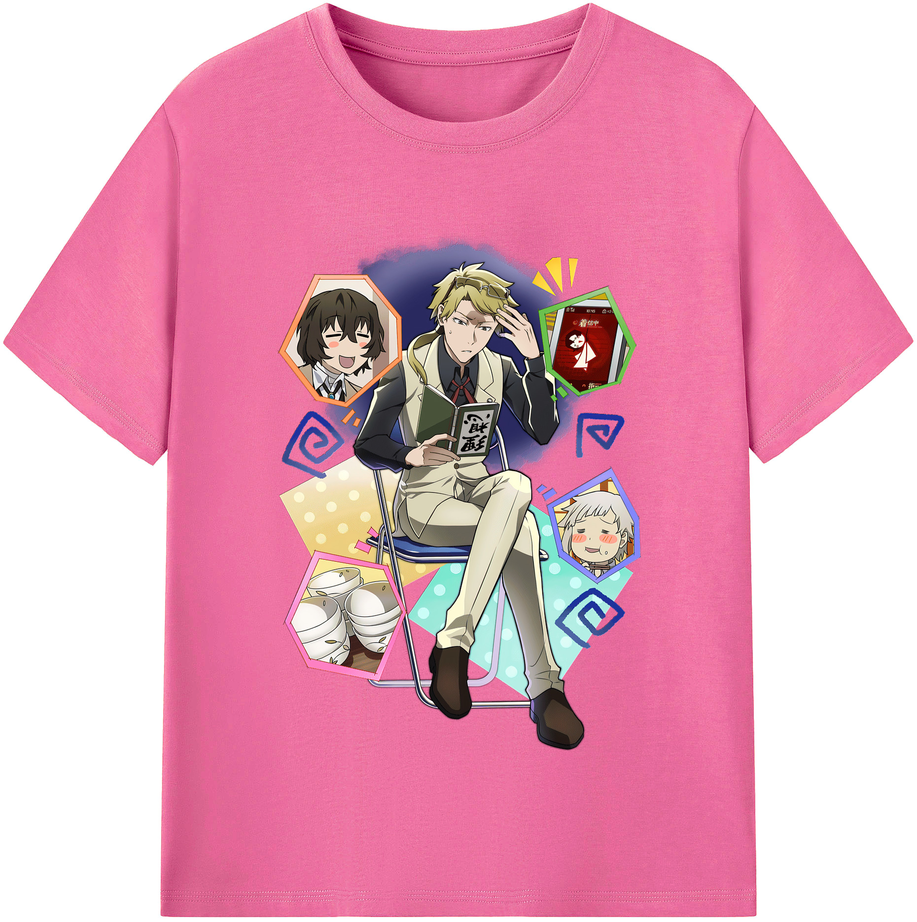（画像用） 文豪ストレイドッグス Bungo Stray Dogs レディースカジュアルプリントTシャツ（綿100％）